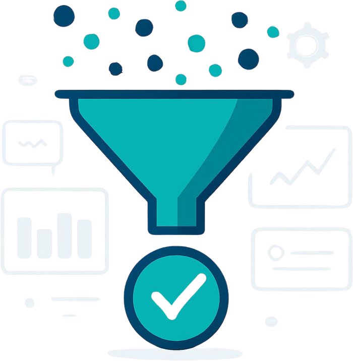 Atlanta lead generation funnel illustration for TractivLeads
